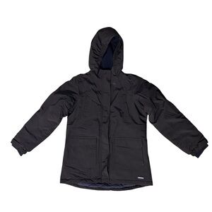 LANDS END‎ NAVY MEDIUM 10-12 ALL WEATHER COAT JACKET GROW-A-LONGS